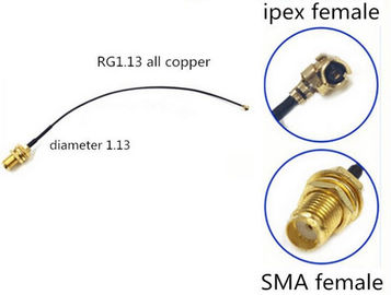Китай U.FL к кабелю ома RF1.13 сборки кабеля 50 SMA женскому RF поставщик