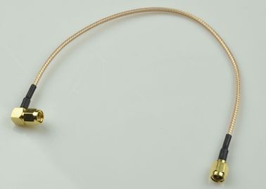 Китай Изготовленный на заказ мужчина кабеля SMA RF к сборкам кабеля SMA мыжские прямоугольные RG 178 задобренным поставщик