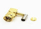 Покрытый золотом переходник гнезда 90 градусов соединителя штепсельной вилки СМБ прямоугольный для кабеля РГ316 поставщик