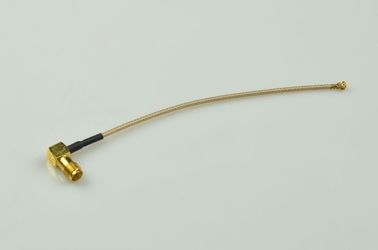 Китай Женщина кабеля SMA RF прямоугольная к соединителю UFL с коаксиальным кабелем RG 178 поставщик